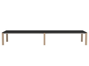 Прямоугольный стол для совещаний из алюминия и дерева