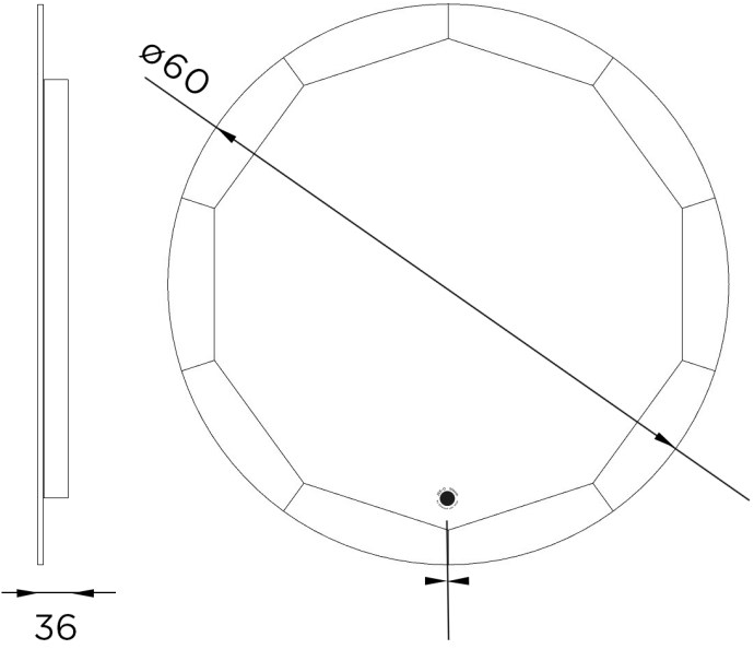 JEE-O Круглое зеркало со встроенной подсветкой для ванной Bloom 601-0117 - Вид №1