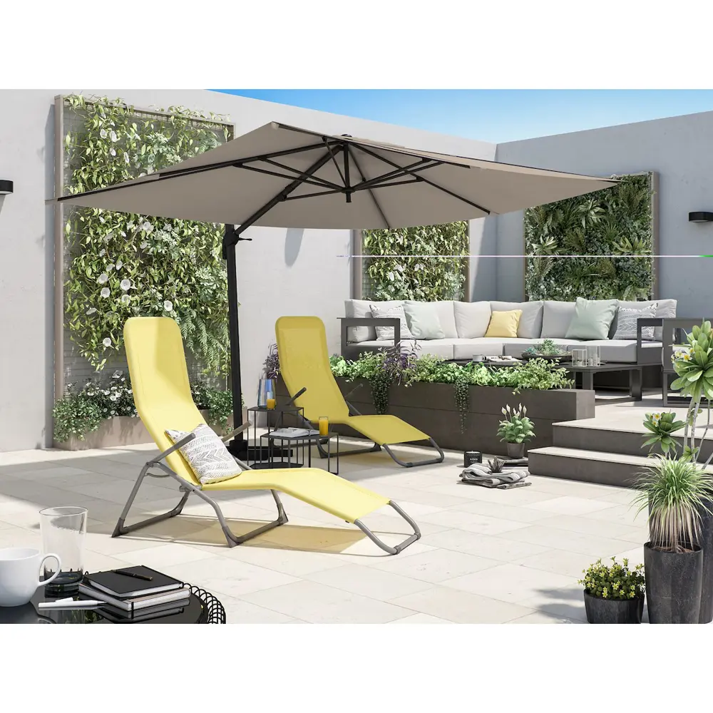 NATERIAL Пляжный зонт-тент 290×390 см бежевый для сада и отдыха 82232826 STLM-0022481 - Вид №9