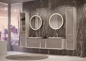 VENTIDUE BIANCO opaco / CEMENTO opaco Комплект мебели в ванную