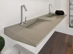 Прямоугольная двойная подвесная раковина