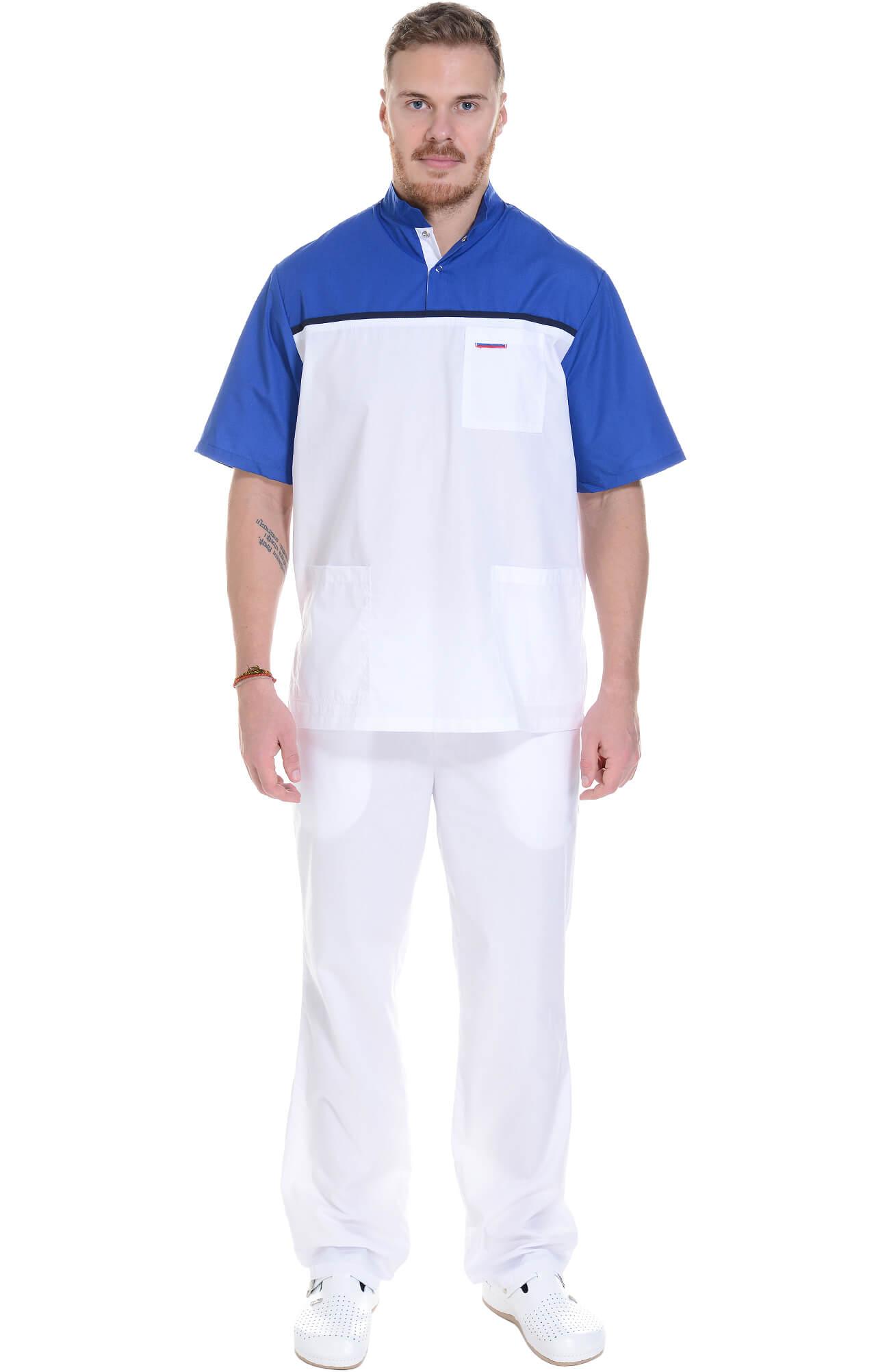 61942 Костюм "Лидер" белый василек  Медицинская одежда  размер 44-46/158-164 Спецодежда  - Вид №12