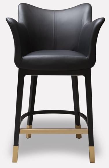 MORADA Высокий кожаный табурет со спинкой Jenn Jenn bsl - Вид №1