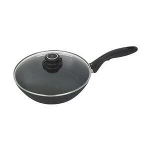 Сковорода индукционная Swiss Diamond со стеклянной крышкой, глубокая, Ø24 см