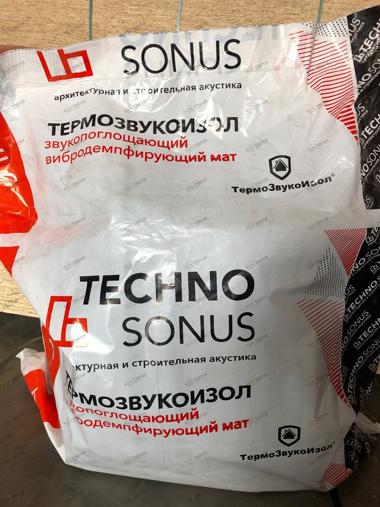 Материал звукоизоляционный ТермоЗвукоИзол Стандарт 10мх1,5мх14мм TECHNO SONUS ТЗИ 12056