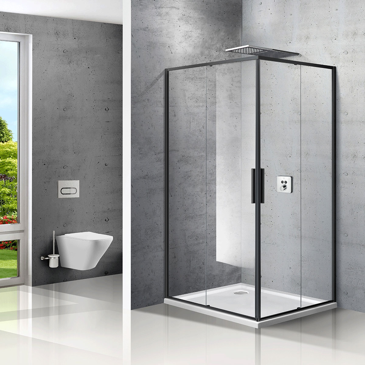 VSS-2SL8010CLB-L Душевой уголок Vincea Slim Santreyd