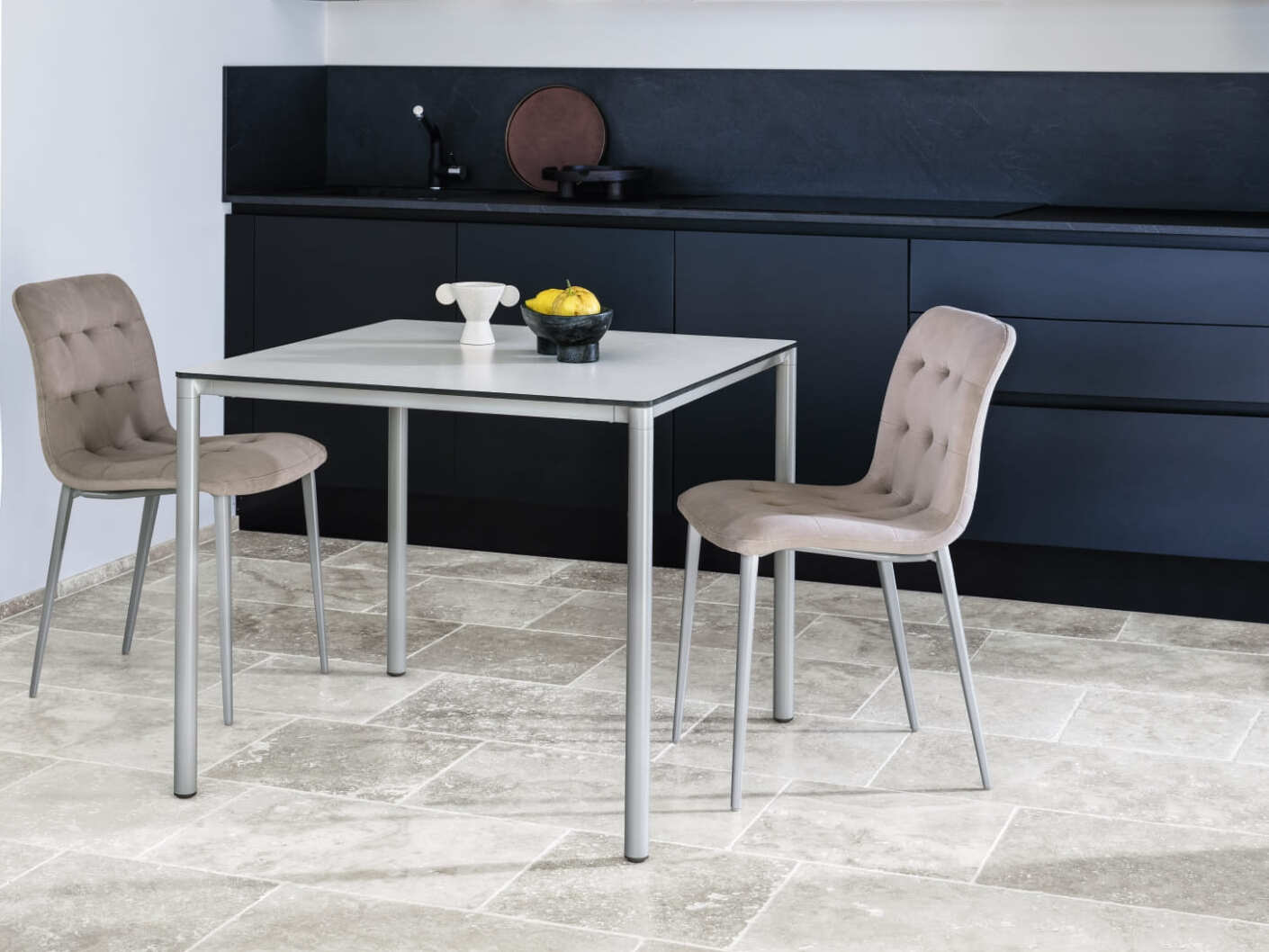 Обеденный стол из стали и хрусталя Bontempi Casa MOON ARCH-00086863 - Вид №3