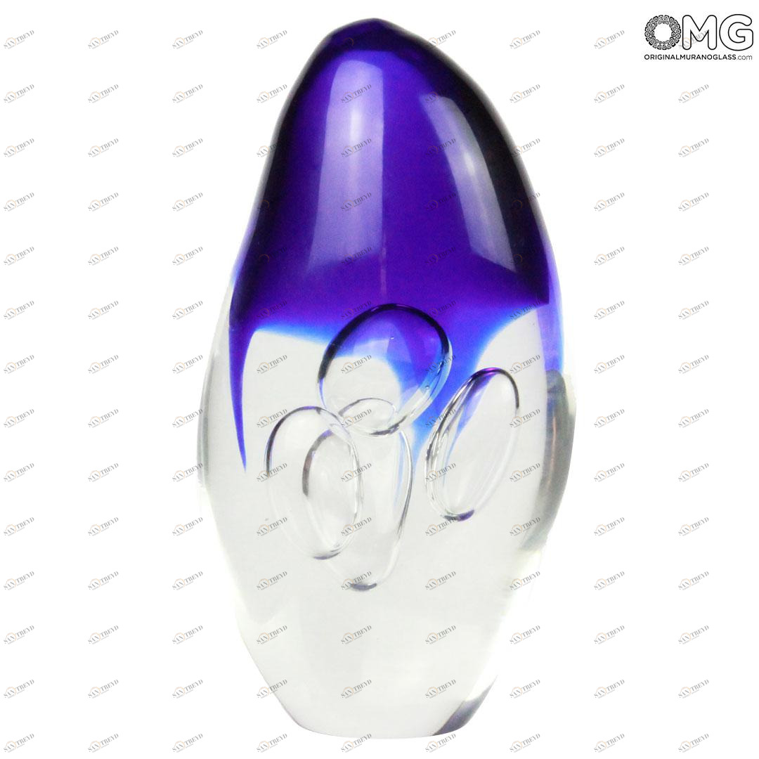 980 ORIGINALMURANOGLASS Скульптура Камень с большими пузырьками- автор Pino Signoretto - муранское стекло OMG 15 см 