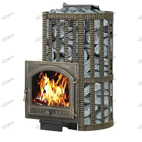 Печь для бани Везувий Ураган Ковка 28 (205) с закрытой каменкой 3732