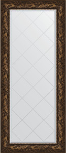 BY 4158 Зеркало с гравировкой в багетной раме - византия бронза 99 mm EVOFORM Exclusive-G