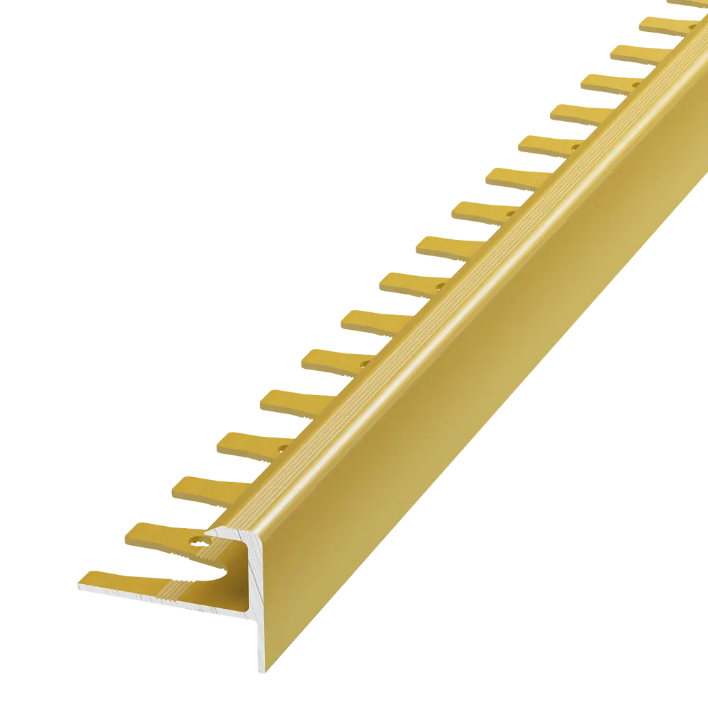 Уголок гибкий для ступеней Alprofi 270 см цвет золото STLM-2125655