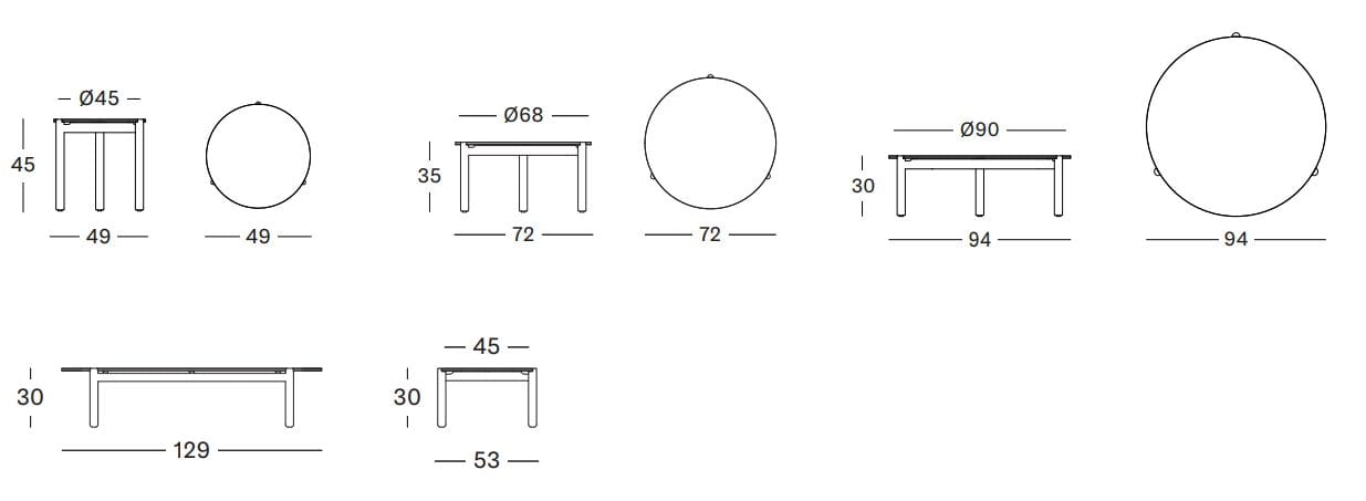 Круглый стол из тикового дерева и керамики Vincent sheppard Oda ARCH-00030564 - Вид №5