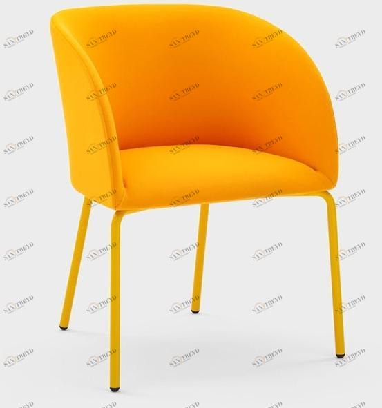 Viganò Стул с подлокотниками из ткани со стальной конструкцией Milly sun-id-1413115