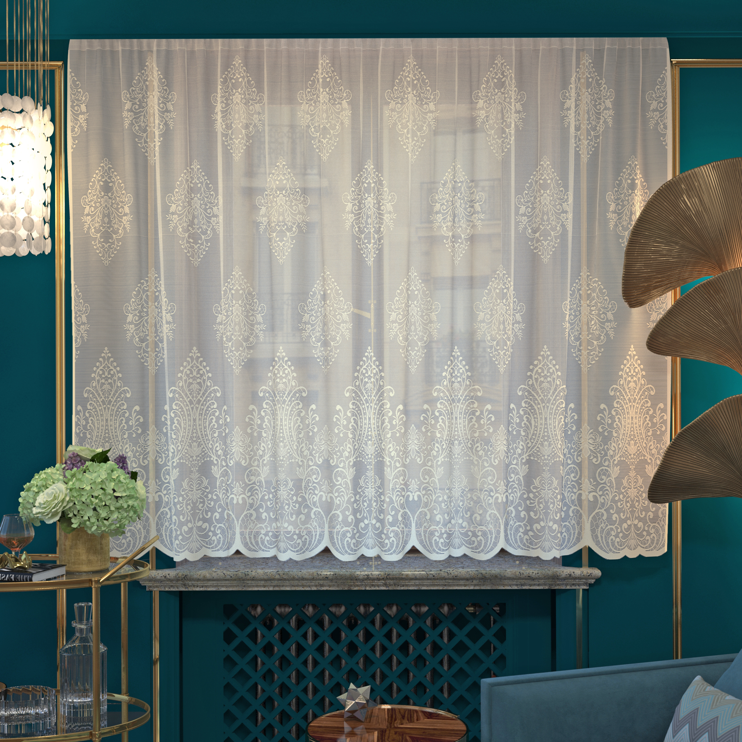 Santreyd Штора Шахерезада с вензелями 250х160 см экрю для кухни 89077304 STLM-0078036 - Вид №7