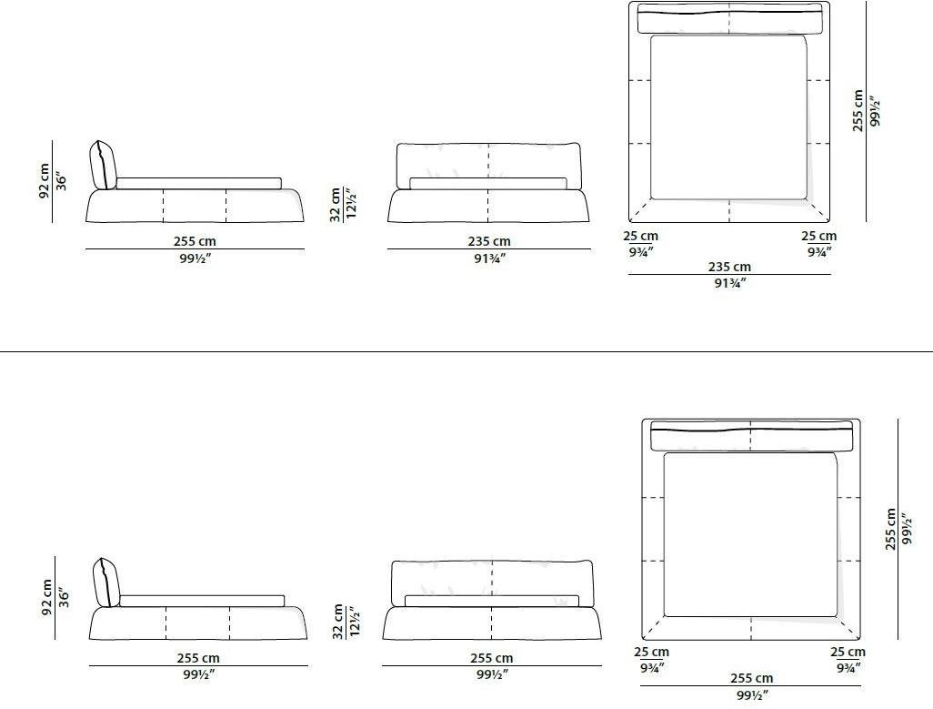 BAXTER Кровать из мягкой кожи sun-id-1366094 - Вид №11