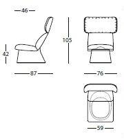 Sancal Стул Wing из нубука Elle sun-id-1413636 - Вид №7
