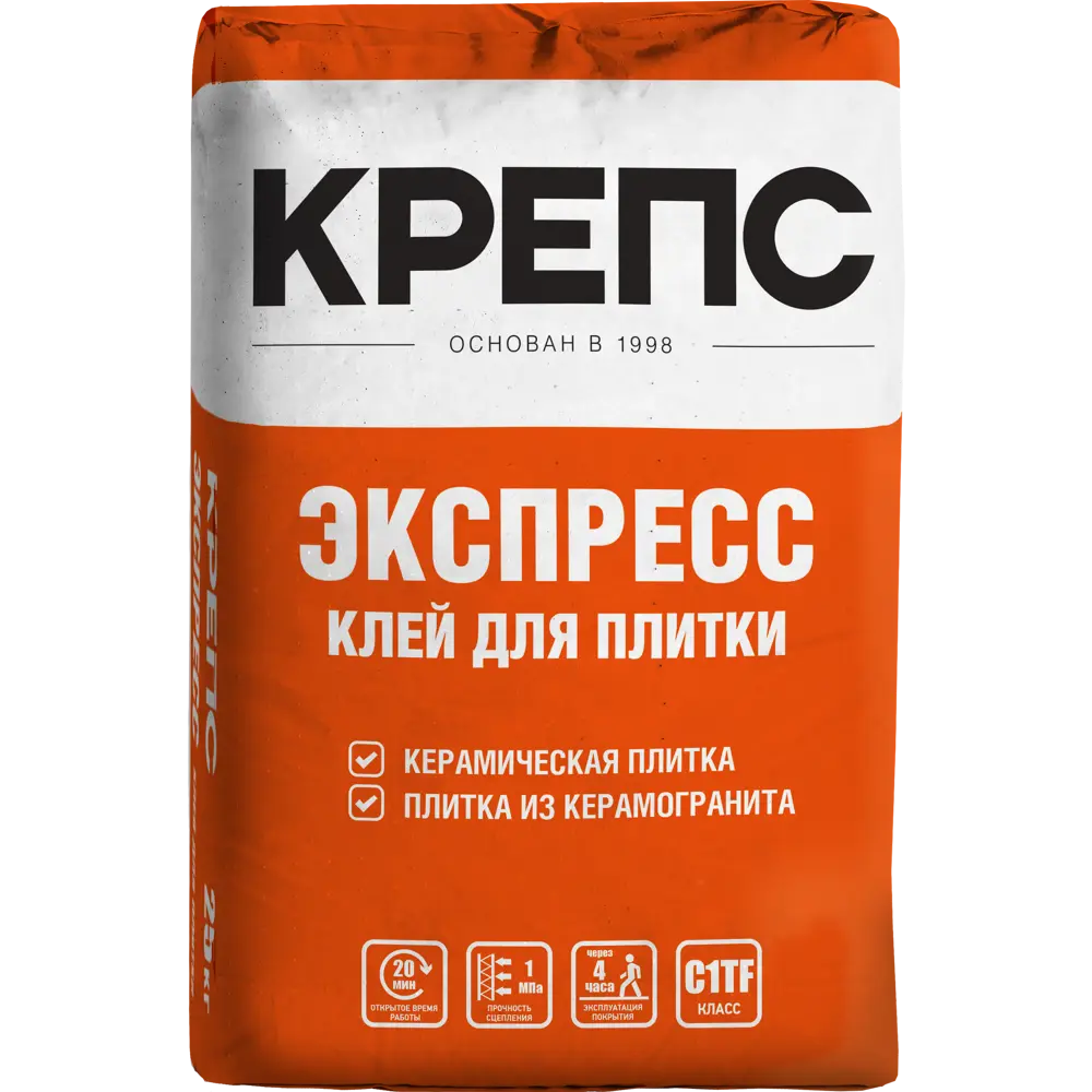 Клей для плитки и камня Крепс Экспресс 25 кг 86146538 STLM-2138017