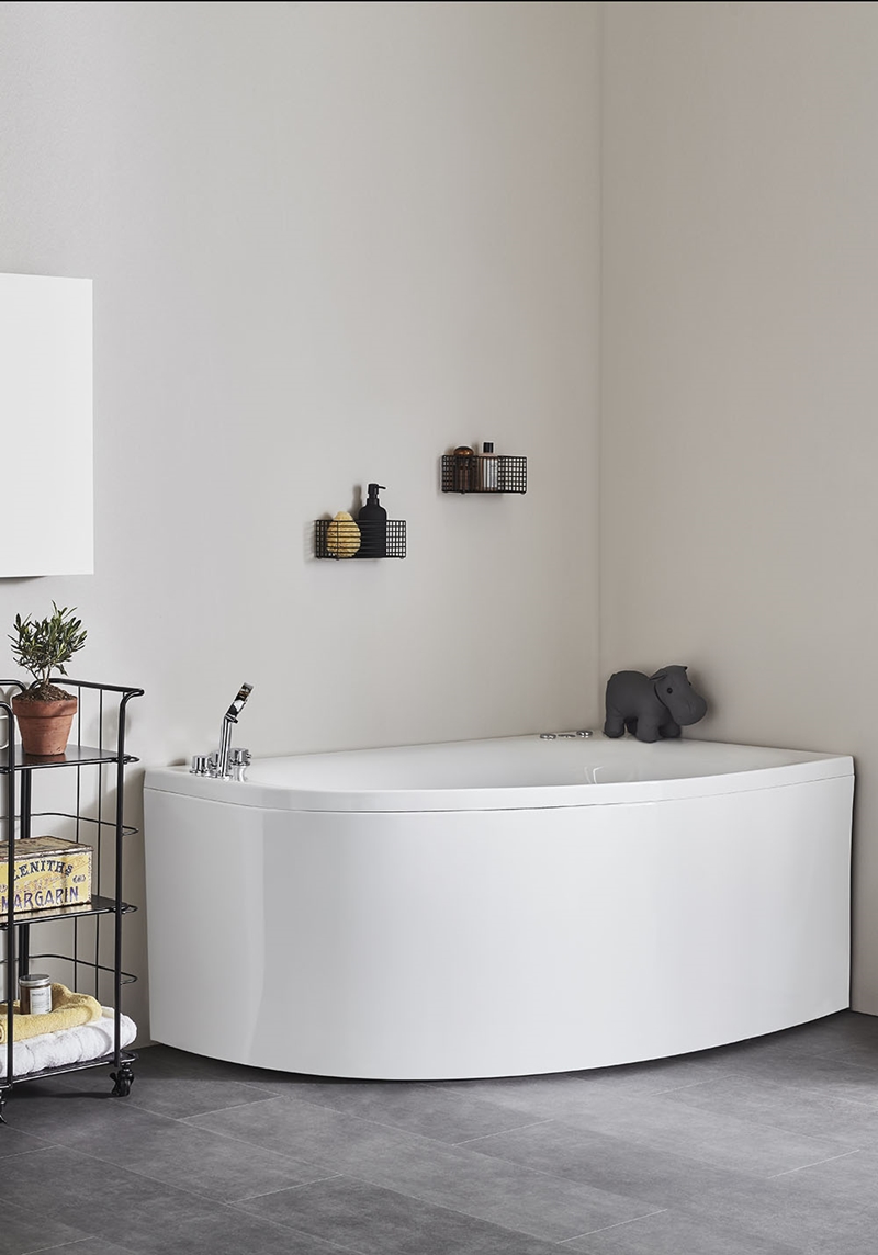 120 Массажные Ванны Sand 160 Bronze Left + Mix  Noro  Белый  - Вид №1