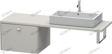 BR513300707 Brioso Шкафчик для консоли Бетонно-серый матовый декор Duravit