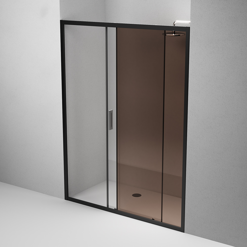 W90G-150-1-195BBr Solo Дверь душевая 150х195 стекло бронзовое профиль черный матовый AM.PM Gem - Вид №3