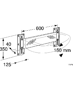 Регулируемый кронштейн 1707 для раковин, крепящихся болтами Gustavsberg GB88170701