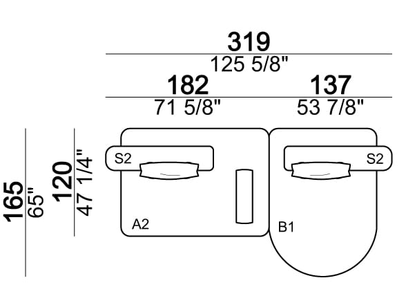 2-местный тканевый диван Arketipo BACK PACK ARCH-00107213 - Вид №6