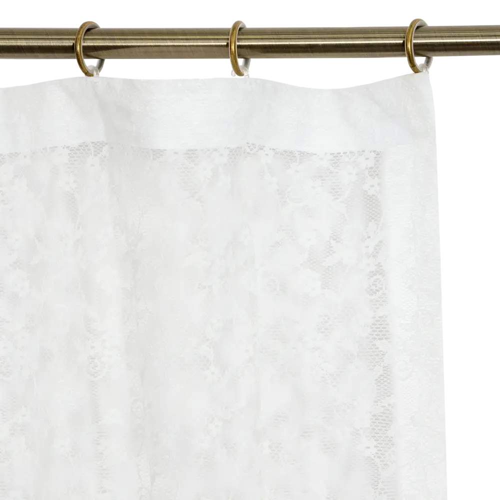 Тюль на ленте «Ажур» 250х260 см полиэстер цветы цвет экрю AMORE MIO STLM-2159780 - Вид №5