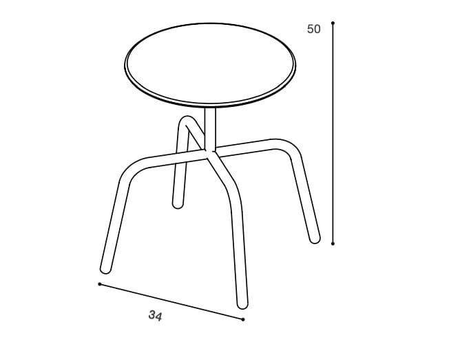 Низкий стул из стали и дерева Atelier Haußmann HERRENBERGER ARCH-00142599 - Вид №7