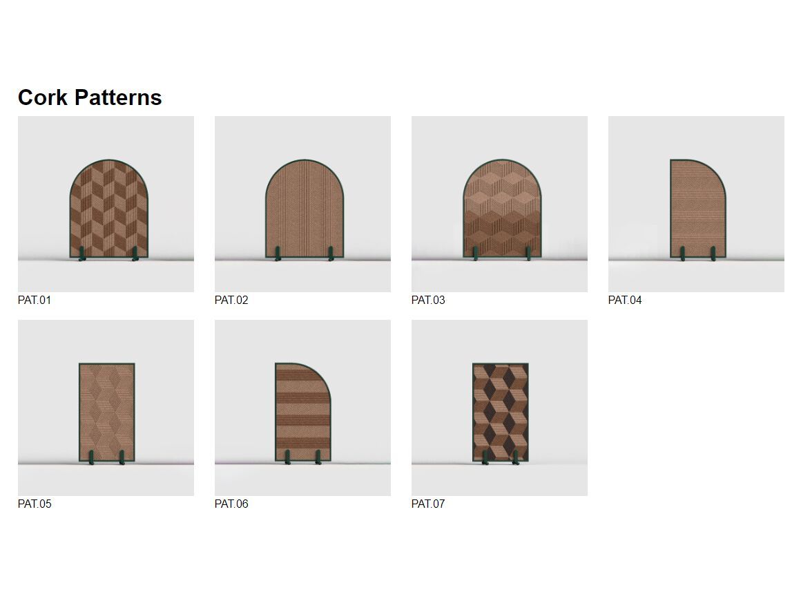 Пробковая мобильная офисная перегородка на колесах GREENMOOD MODULOR ARCH-00126942 - Вид №5