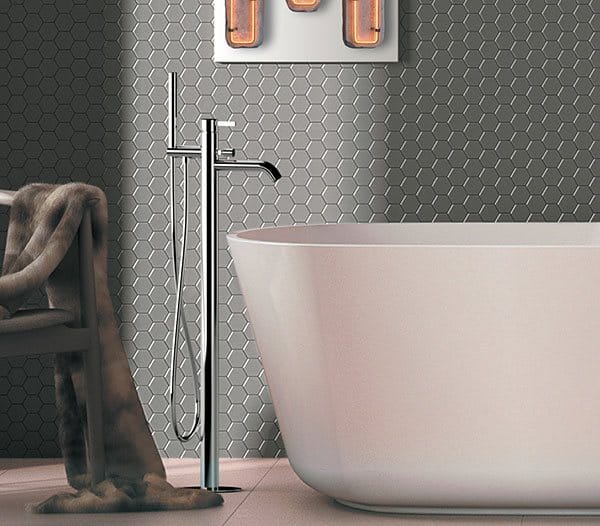 Однорычажный смеситель для ванны с ручным душем Remer Rubinetterie метрическая ARCH-00096669 - Вид №1