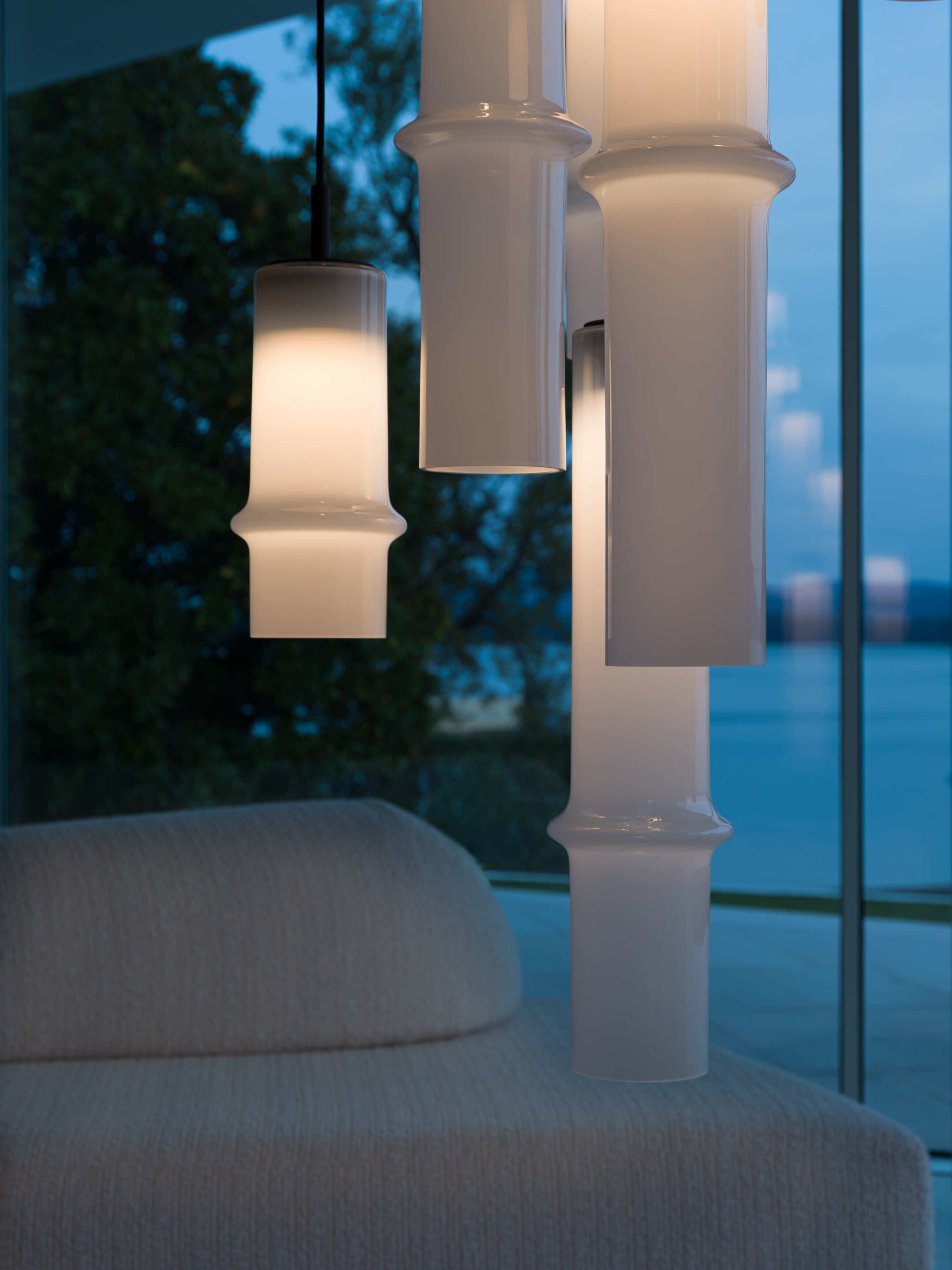 Опаловое стекло ручной работы светодиодный подвесной светильник BROKIS Бамбуковый лес ARCH-00149617 - Вид №8