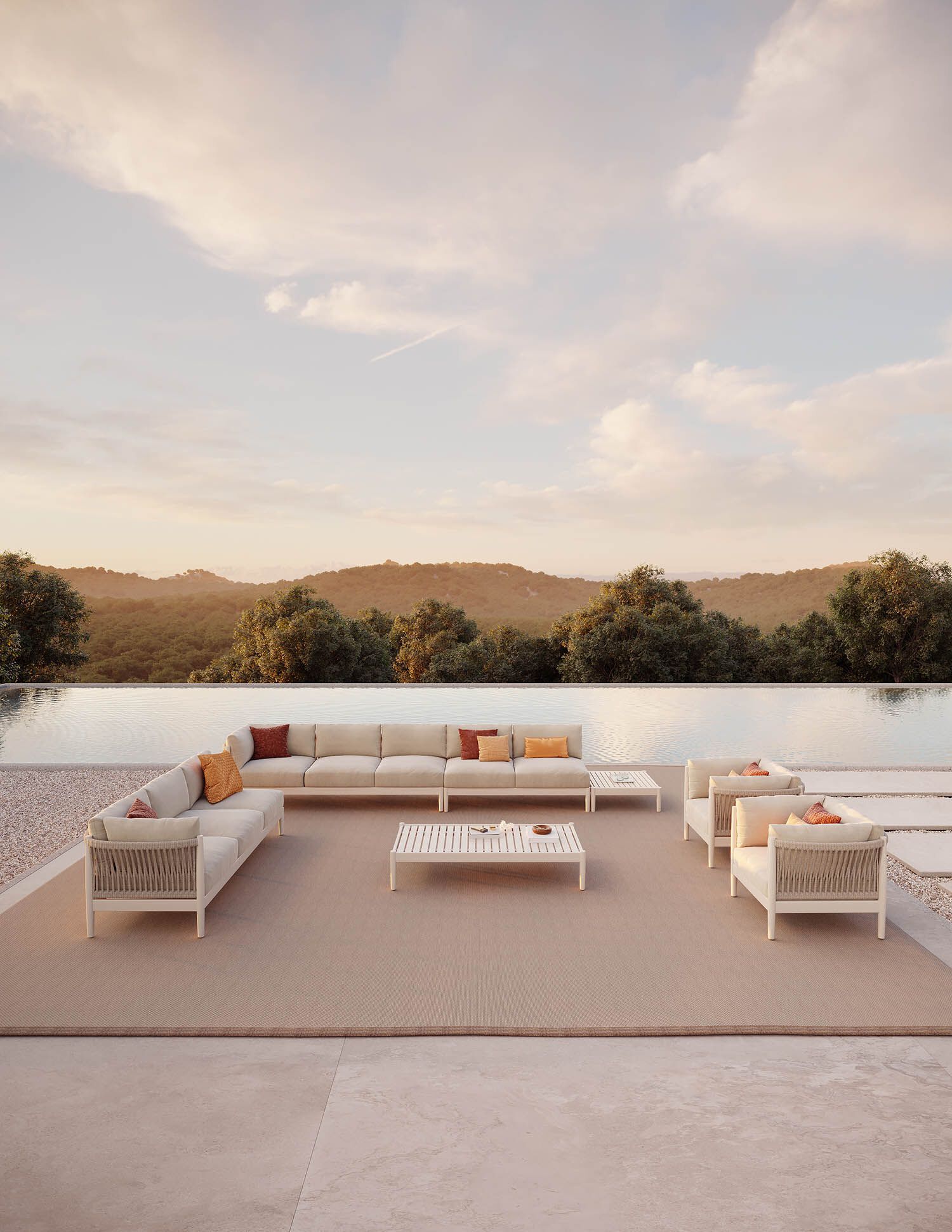 Алюминиевый прямоугольный садовый столик с порошковым покрытием Walters Georgica Aluminium ARCH-00062732 - Вид №7