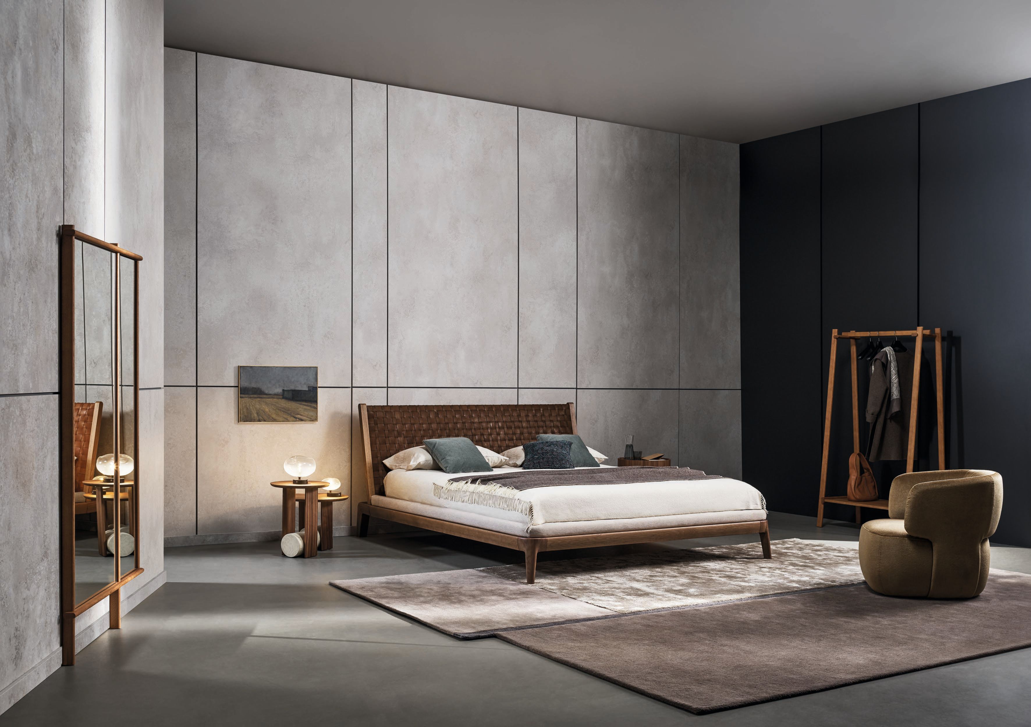 Двуспальная кровать с кожаным изголовьем BONALDO HONEYMOON ARCH-00081810 - Вид №1