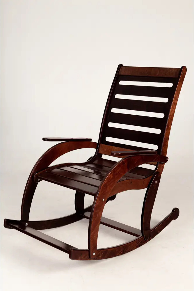 90866877 Кресло-качалка Playwoods Сельма 52x108x55 см фанера цвет орех STLM-0415853