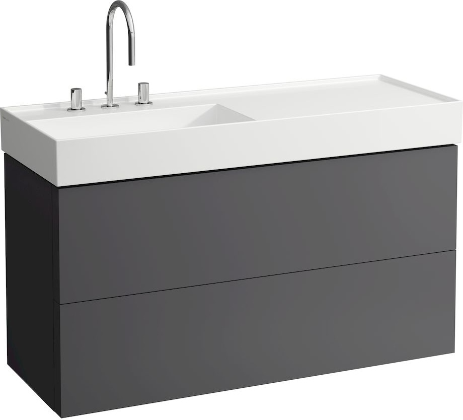 H8133327571121 Раковина, полочка справа, со специальным скрытым сливом LAUFEN PRO - Вид №4