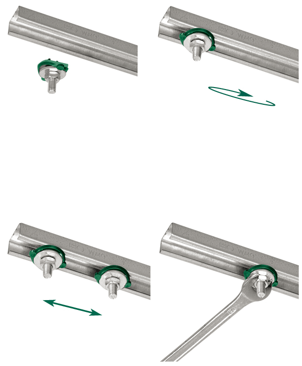 6523602 BIS RapidRail® Болты быстрого монтажа монтаж в профиле BIS RapidRail® walraven  - Вид №2