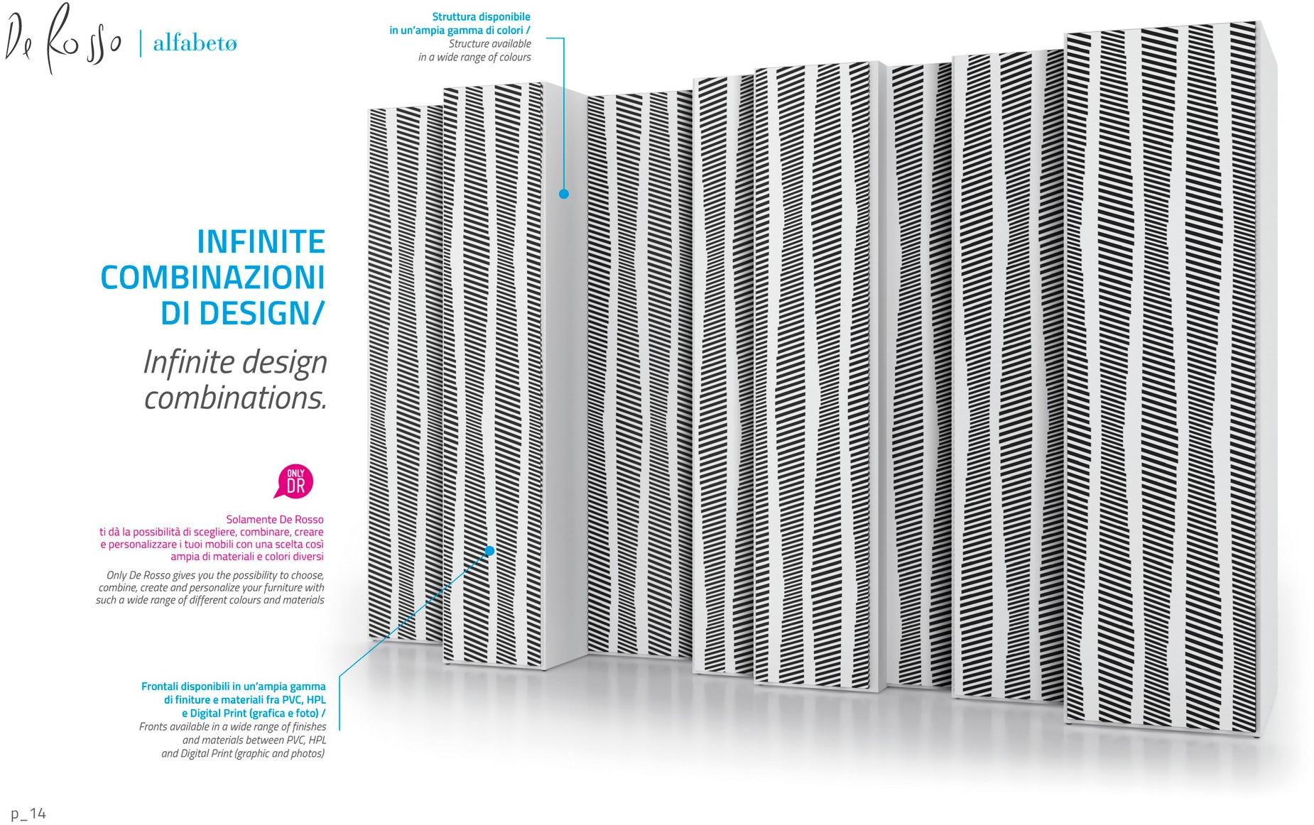 De Rosso Шкаф-купе с распашными дверцами из нпл Alfabeto sun-id-1363044 - Вид №20