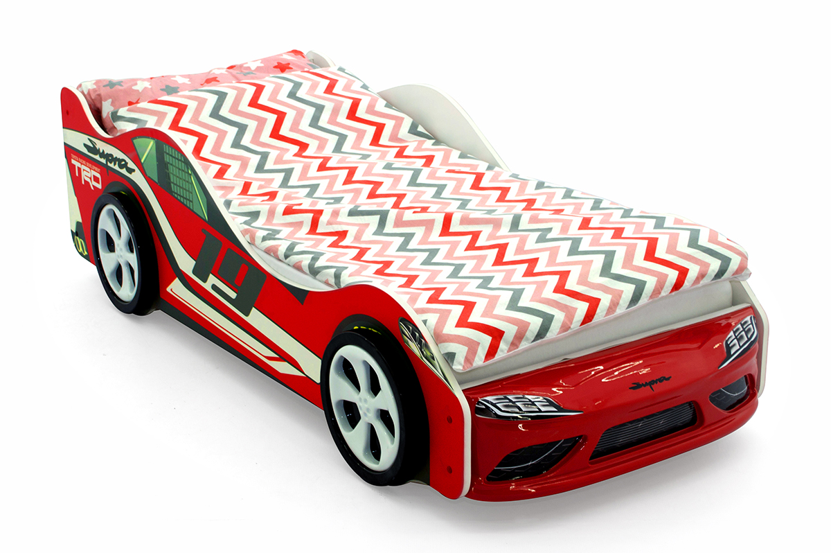 Детская кровать-машина красная "Супра" БЕЛЬМАРКО  00-3873169 Красный Santreyd  - Вид №1