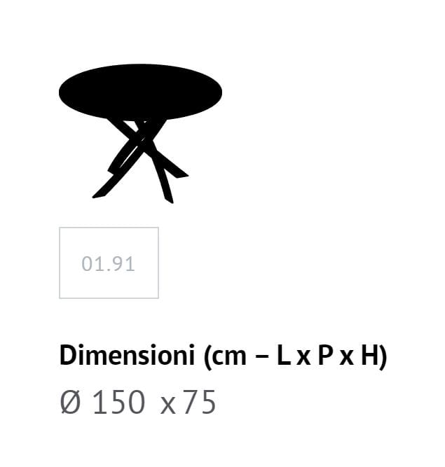 Круглый мраморный стол Bontempi Casa BARONE ARCH-00052845 - Вид №15