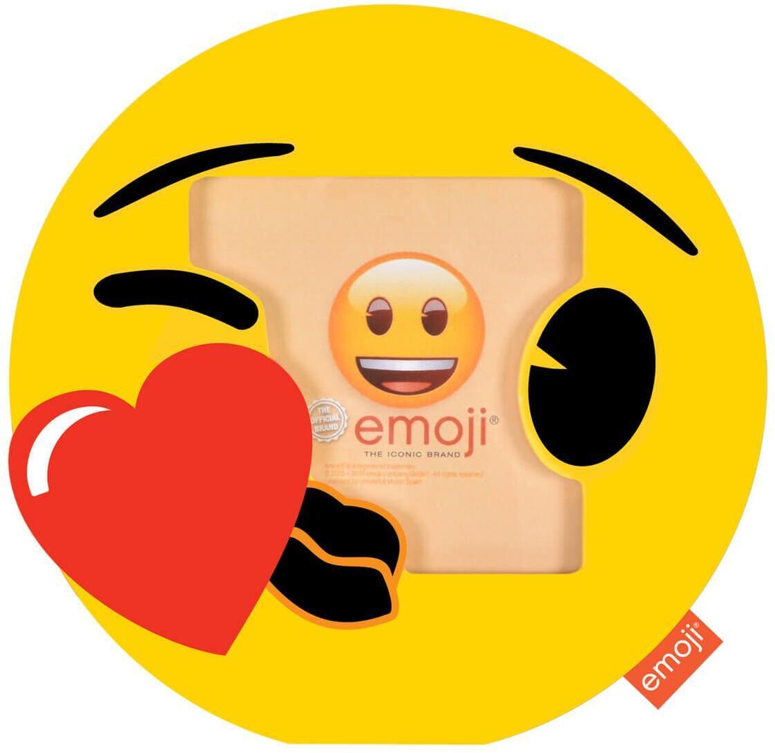 Б0037348 Фоторамка PI09826 Ф/рамка 10*10cm Emoji smiley kiss, пластик (6/768) Innova