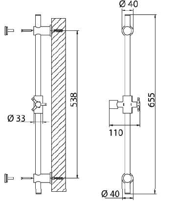 391776SS Душевая штанга Bandini Stel Santreyd  - Вид №1