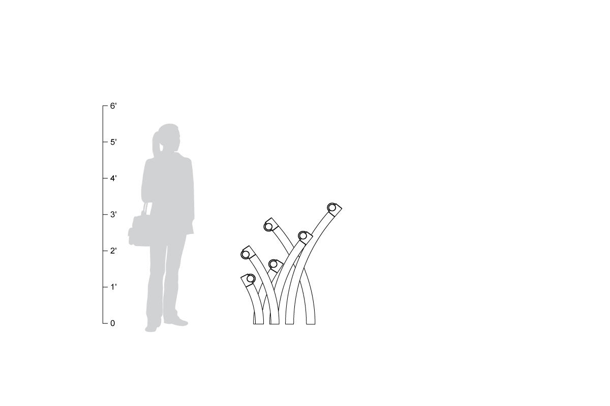 FSRT114 Подставка для велосипедов в саду  Forms-surfaces  - Вид №9