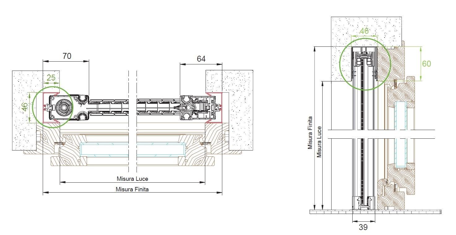 Боковая встраиваемая москитная сетка Mv Line Zanzariere - Incasso Laterale ARCH-00067087 - Вид №2
