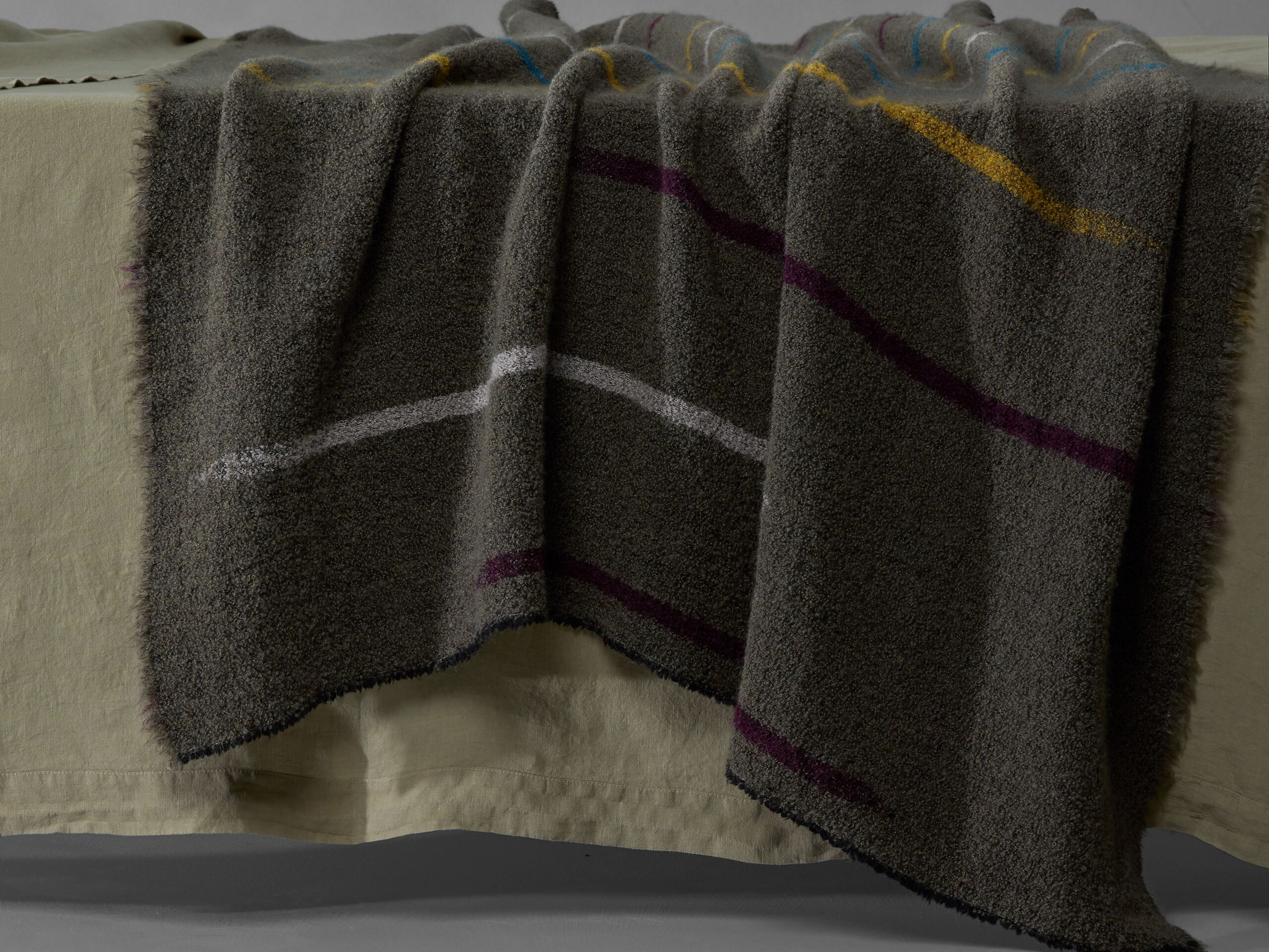 Полосатый жаккард плед ткань Society Limonta SCIA ARCH-00016598