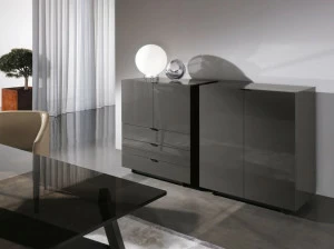 Minotti Лакированный буфет с распашными дверцами с ящиками Harvey line