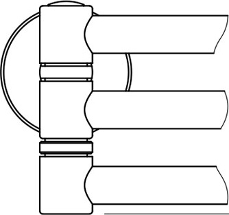 NOS 045 Держатель полотенец поворотный тройной 37 cm FBS Nostalgy - Вид №1
