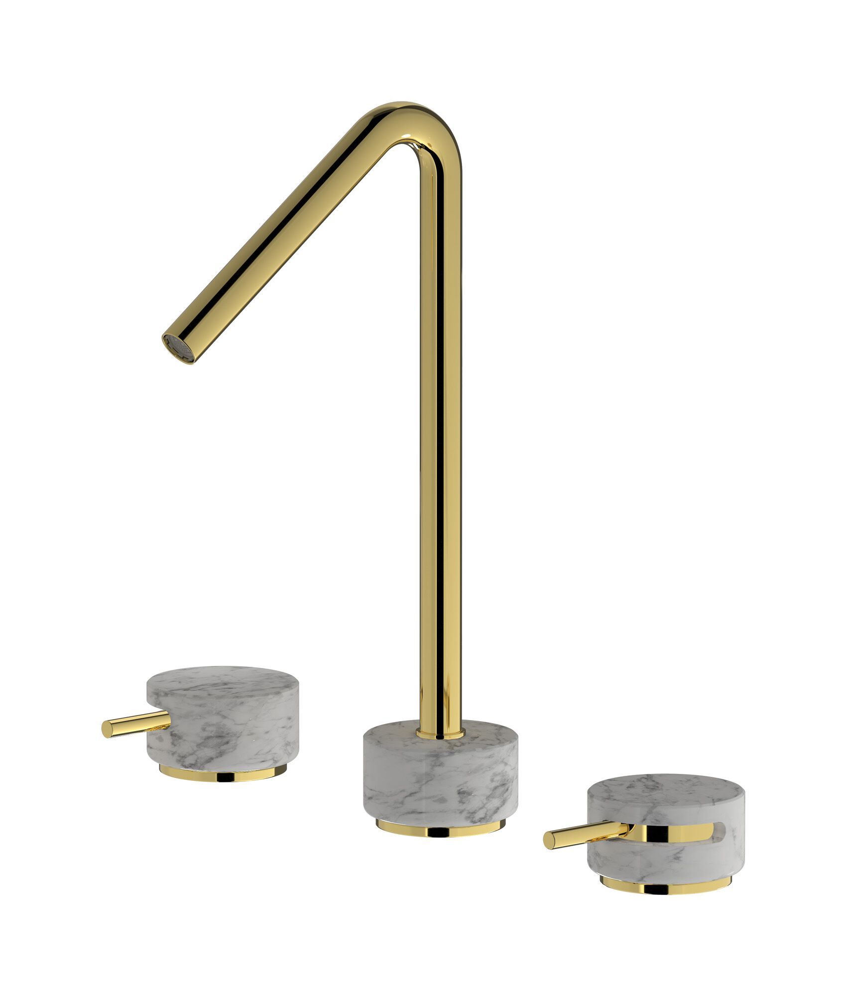 Смеситель для раковины с 3 отверстиями для мраморной столешницы IB мрамор + мрамор Elle ARCH-00068761 - Вид №13