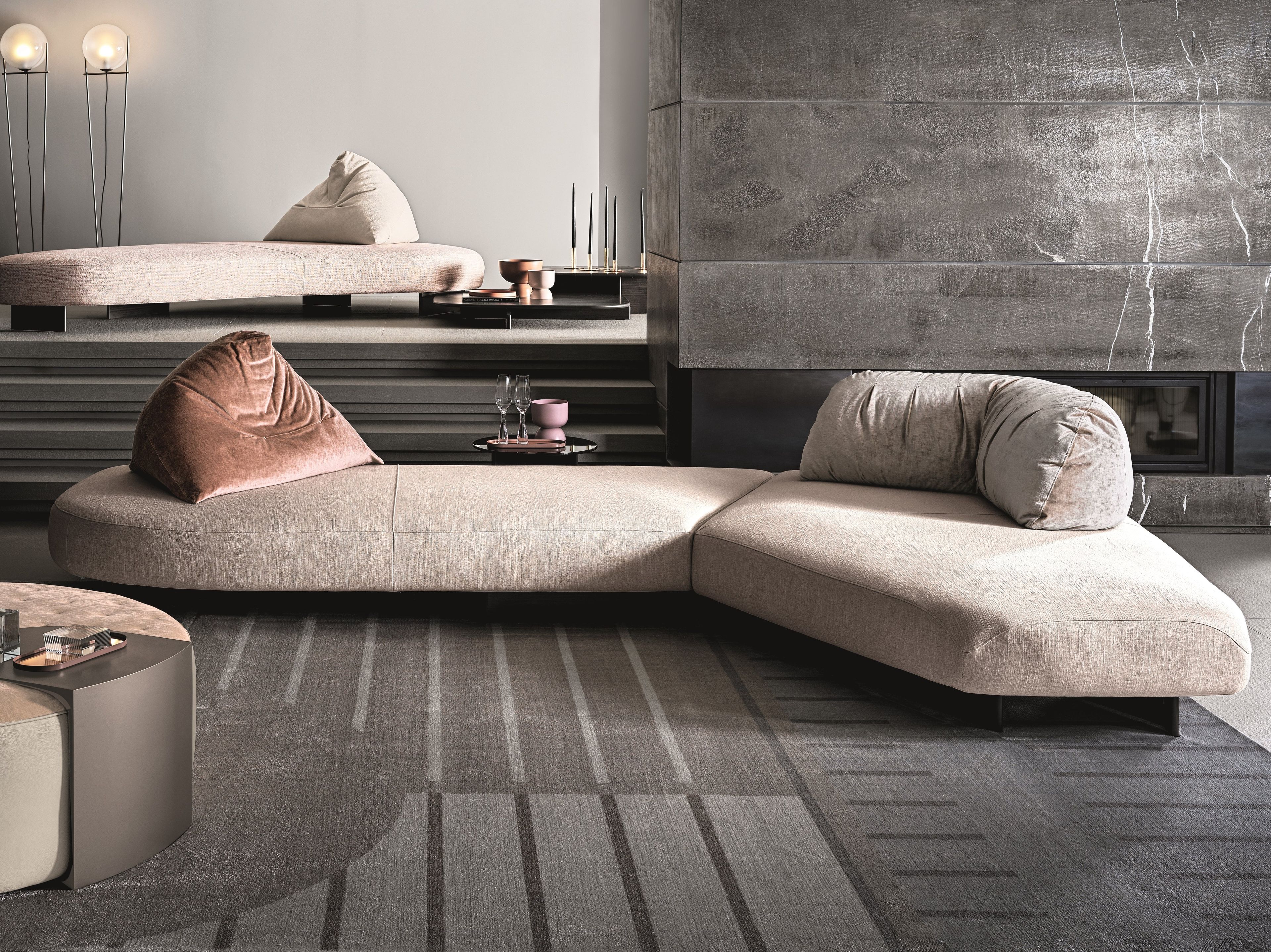 Угловой диван из ткани Ditre Italia Papilo ARCH-00003357