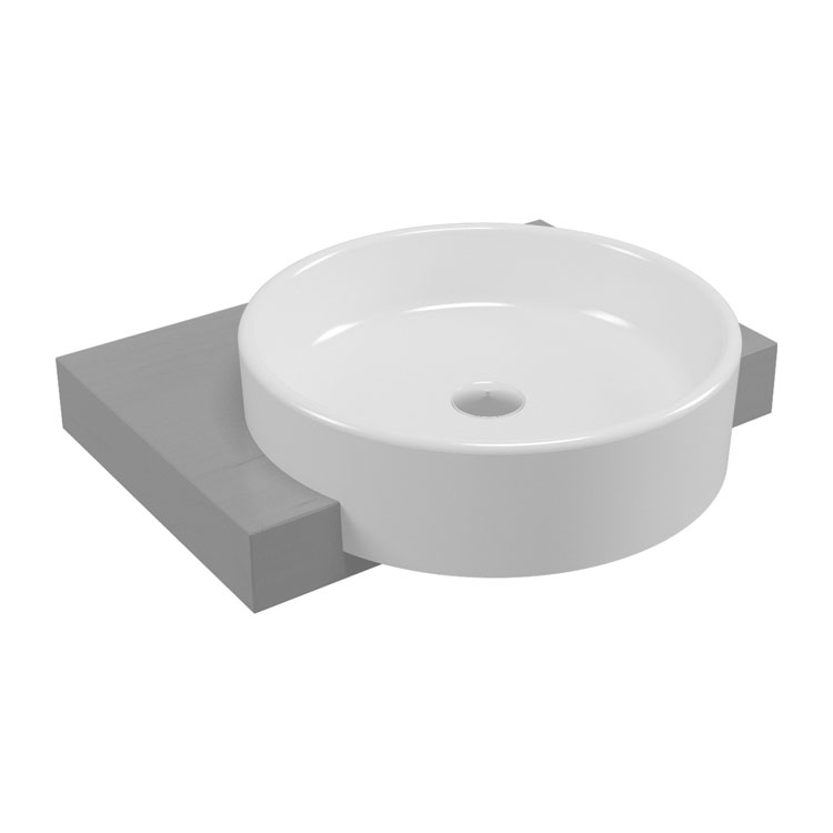 2015  2015 Luna Цилиндрическая раковина с половинной столешницей 46см Eca 