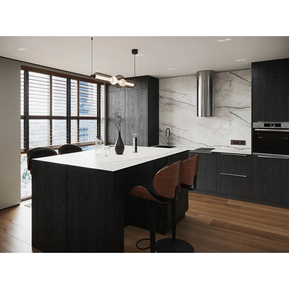 Фасад кухонный KONSENSA Канск черный 40×77 см с текстурой дерева 89423362 STLM-1576570 - Вид №6